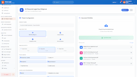 Project Configuration - Document upload and analysis settings